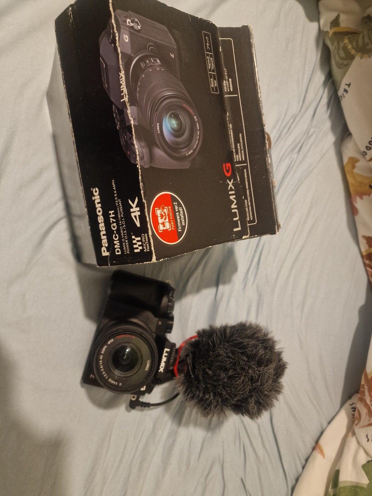Panasonic Lumix G7H + 14-140mm lens + microfoon, Gebruikt, Panasonic, Accu, Ophalen of Verzenden