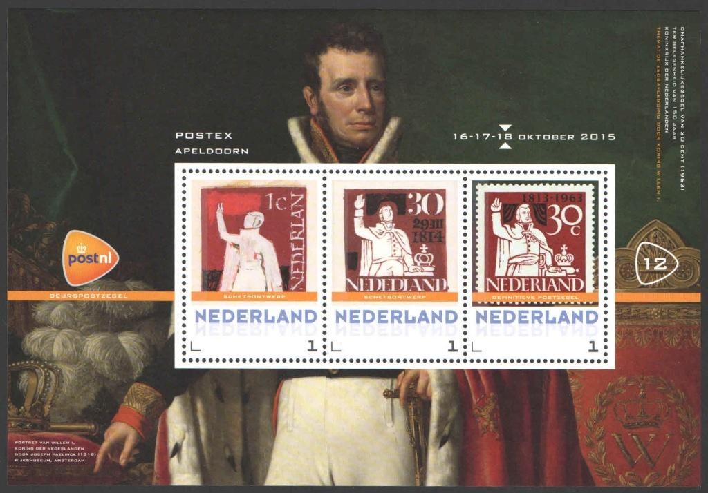 Postzegels Postex Apeldoorn 2015 (12), Ophalen of Verzenden, Na 1940, Postfris