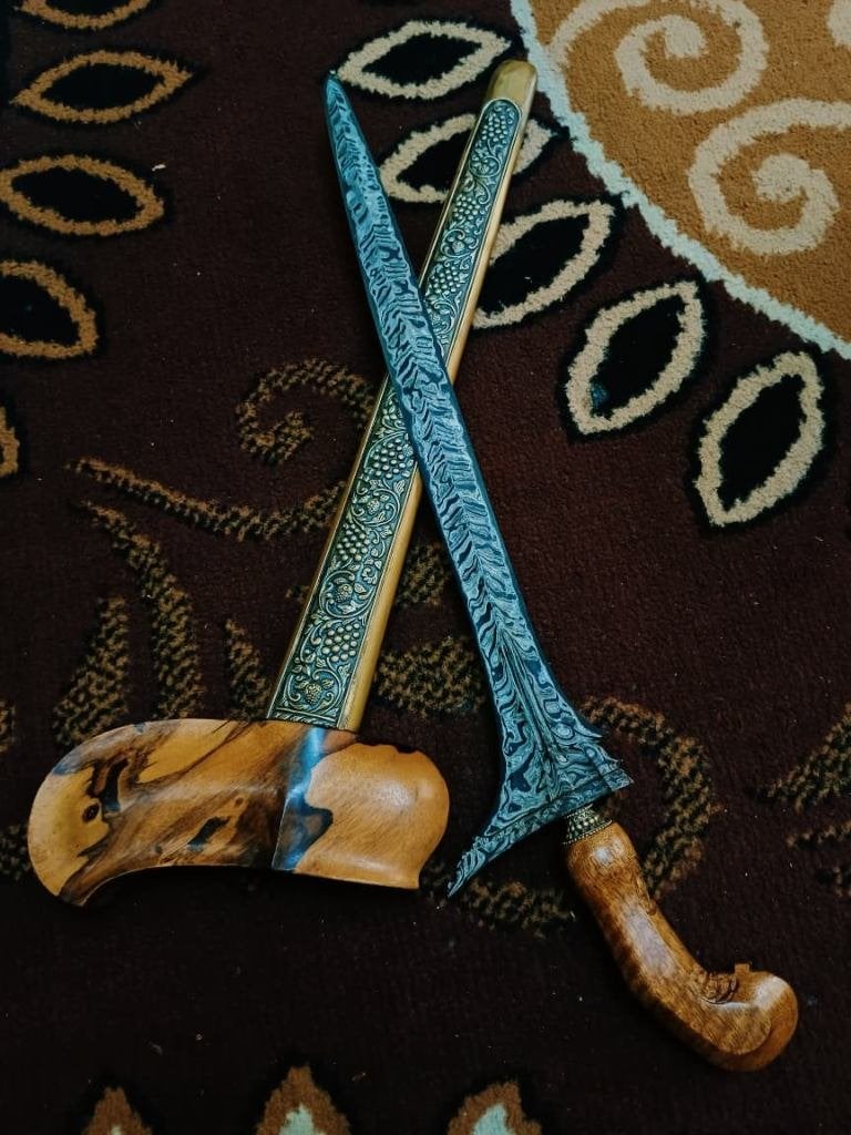 Antieke Keris Sinom Pamor Lar Gangsir Timohohout SVH86, Verzenden, Overige materialen, Indonesië, Meerkleurig