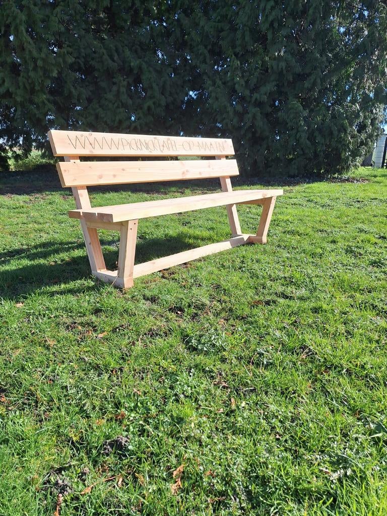 Robuuste douglas tuinbank op maat gemaakt, Tuin en Terras, Ophalen, Nieuw, Hout