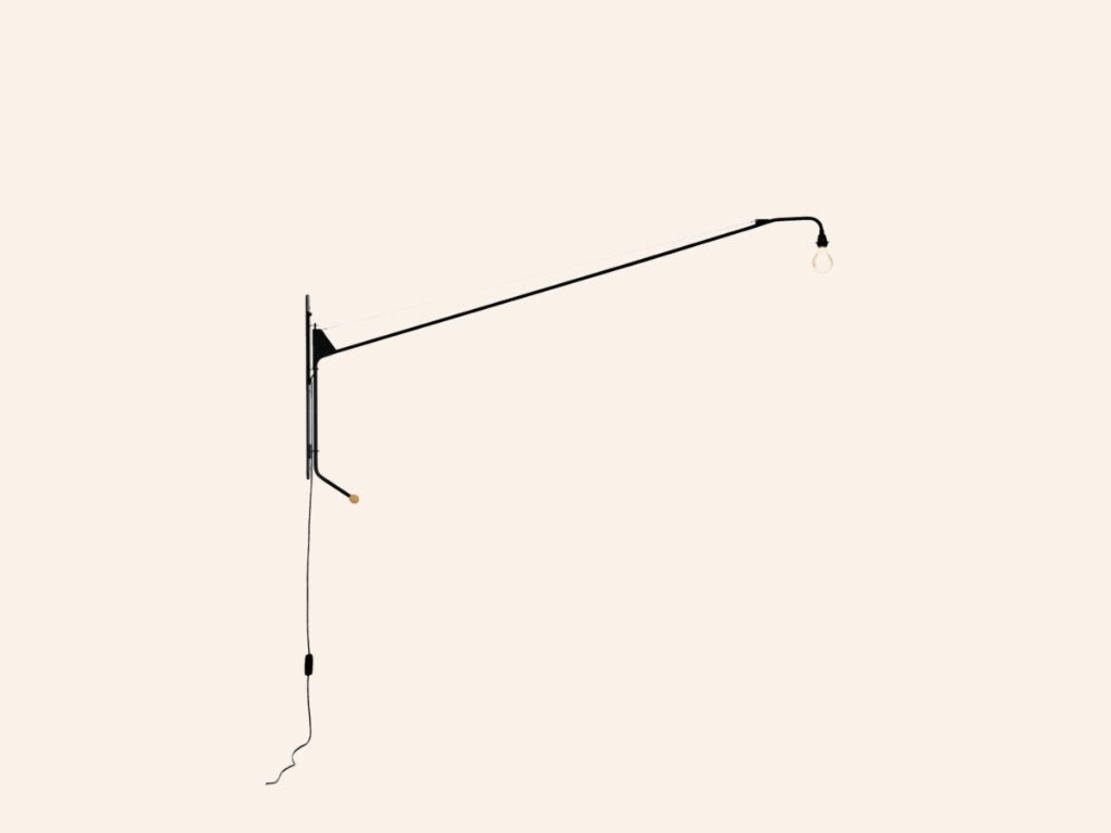 Vitra Potence Wandlamp – Zwart | Jean Prouvé, Ophalen, Zwart, E27 (groot), Zo goed als nieuw