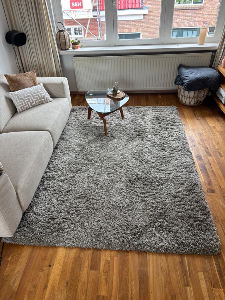 Vloerkleed 170x230 hoogpolig, 150 tot 200 cm, 200 cm of meer, Ophalen of Verzenden, Zo goed als nieuw