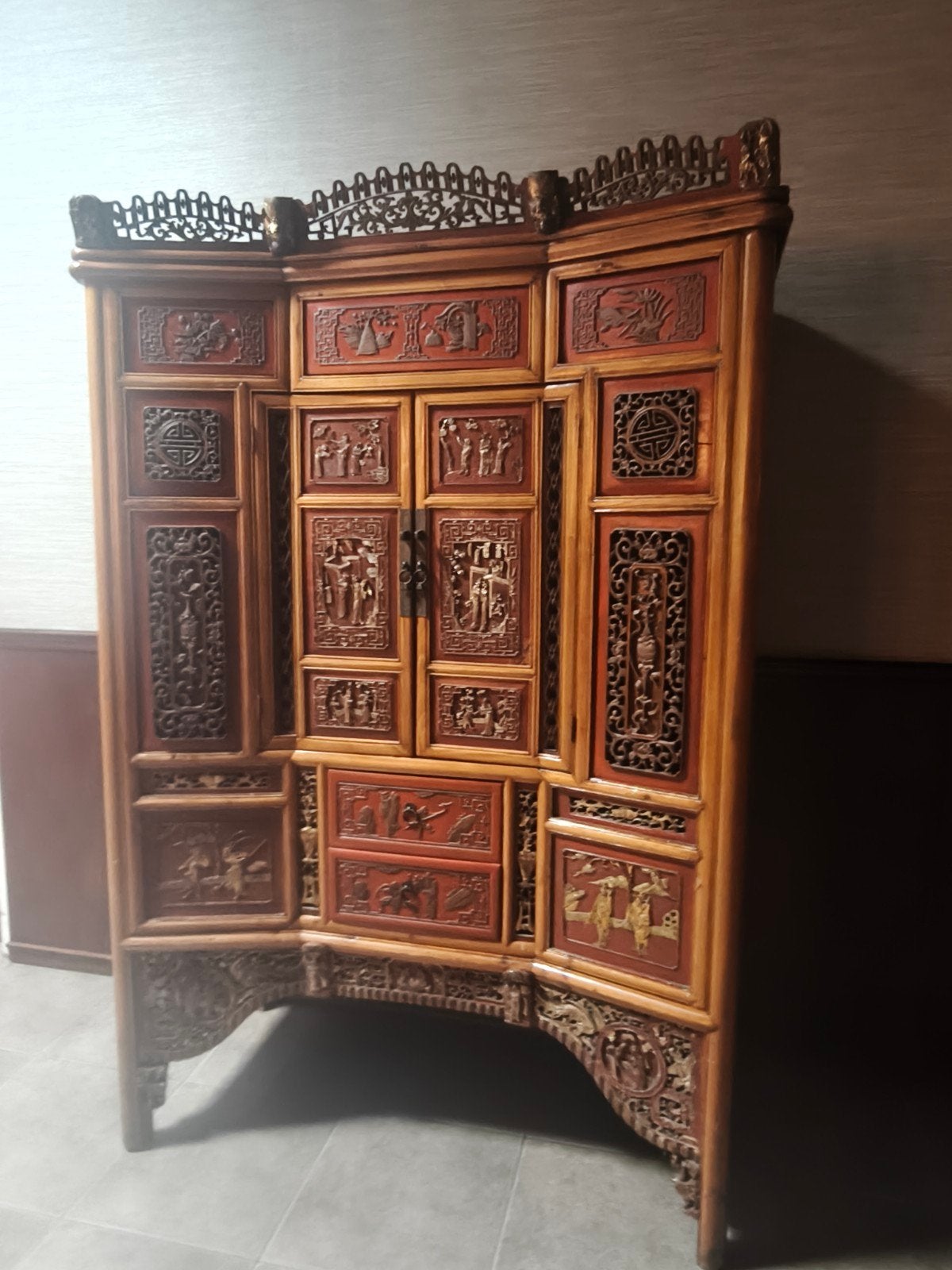 Prachtige antieke Chinese kast, Ophalen of Verzenden