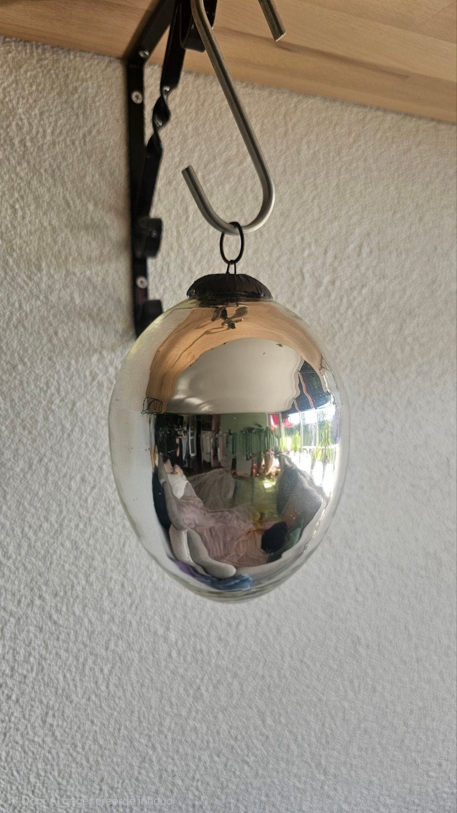 Zilveren heksenbal / heksenbol spiegelglas (eivorm), Ophalen of Verzenden
