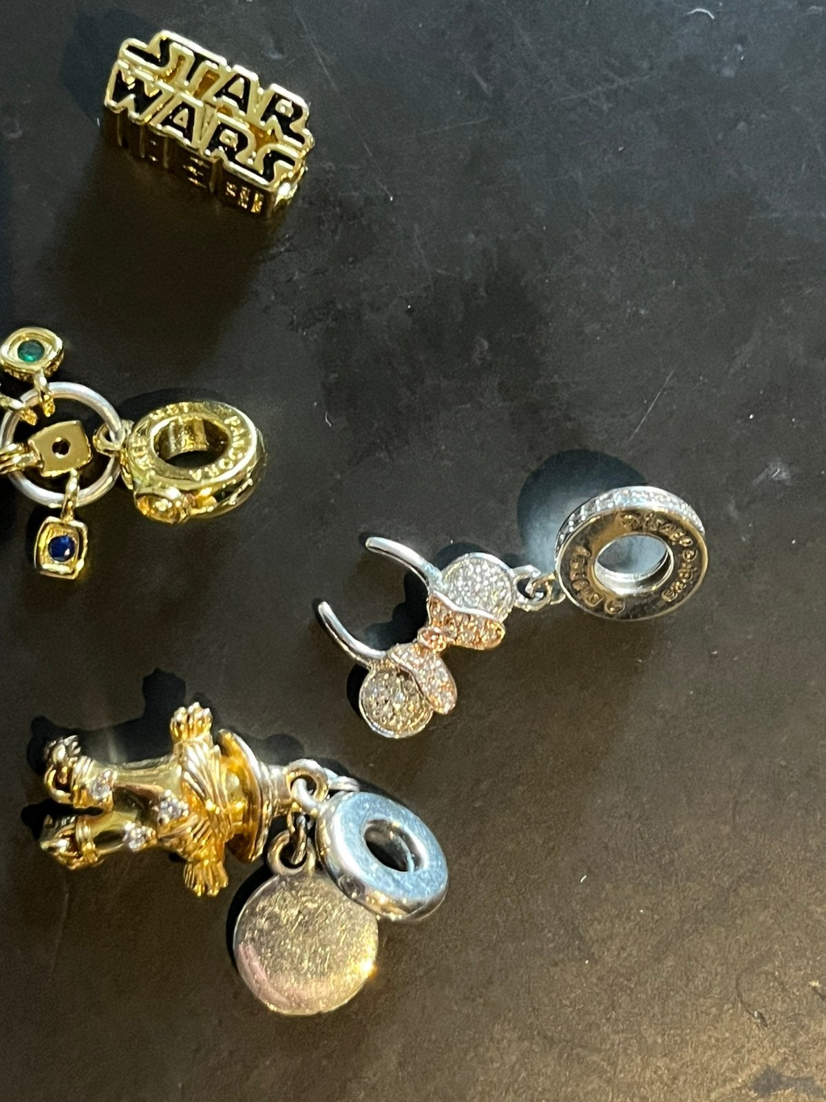 Pandora goldplated bedels., Ophalen of Verzenden, Zo goed als nieuw, Goud, Pandora