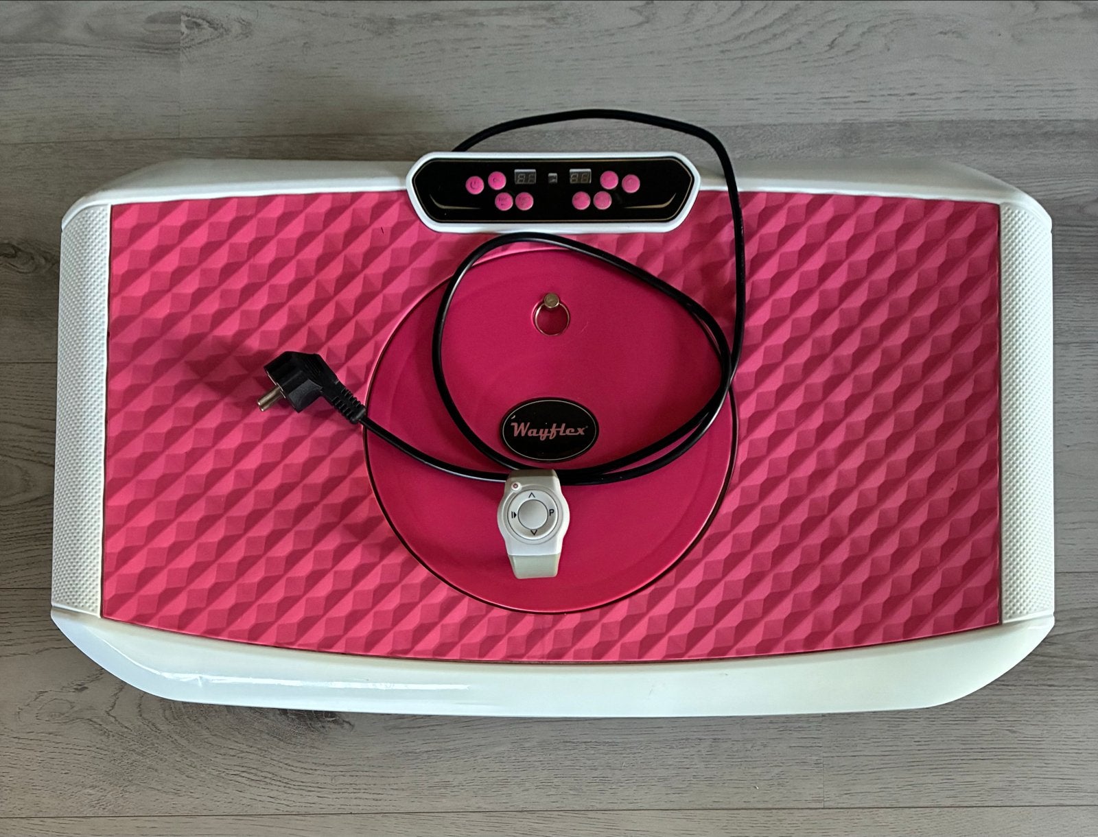 Wayflex Trilplaat - Roze/Wit - Zo goed als nieuw, Sport en Fitness, Fitnessapparatuur, Zo goed als nieuw, Trilplaat, Armen, Kunststof