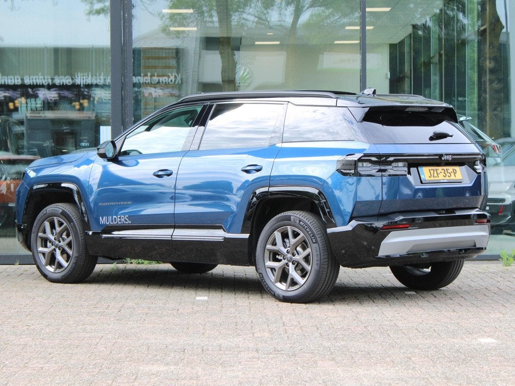 Jeep Compass 1.2 e-Hybrid First Edition | Navi / Panoramadak, Auto's, Jeep, Gebruikt, 1199 cc, Blauw, Bedrijf