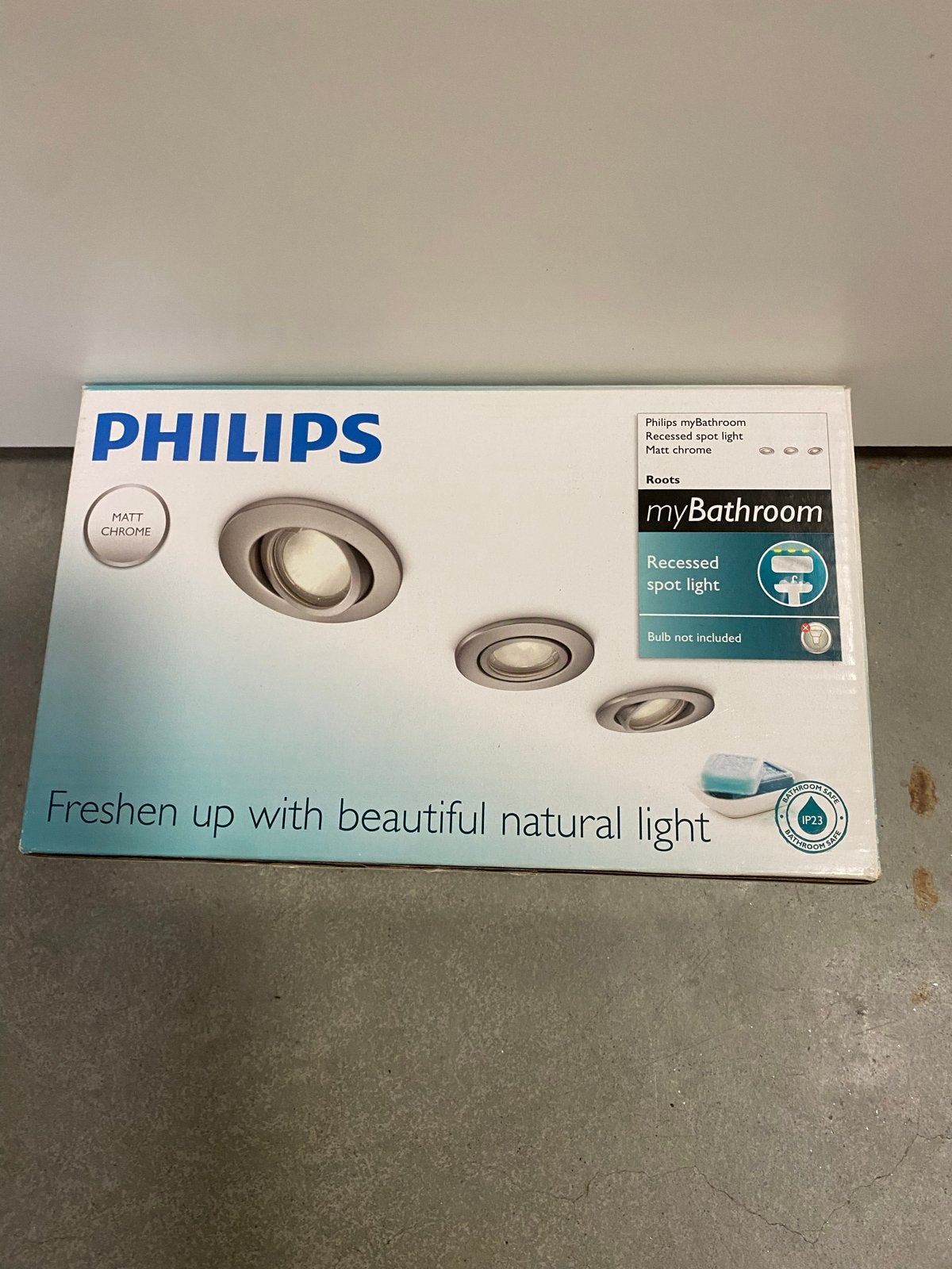 Philips myBathroom Roots Inbouwspots - Matt Chroom (3 stuks), Huis en Inrichting, GU10, Nieuw, Ophalen of Verzenden, LED