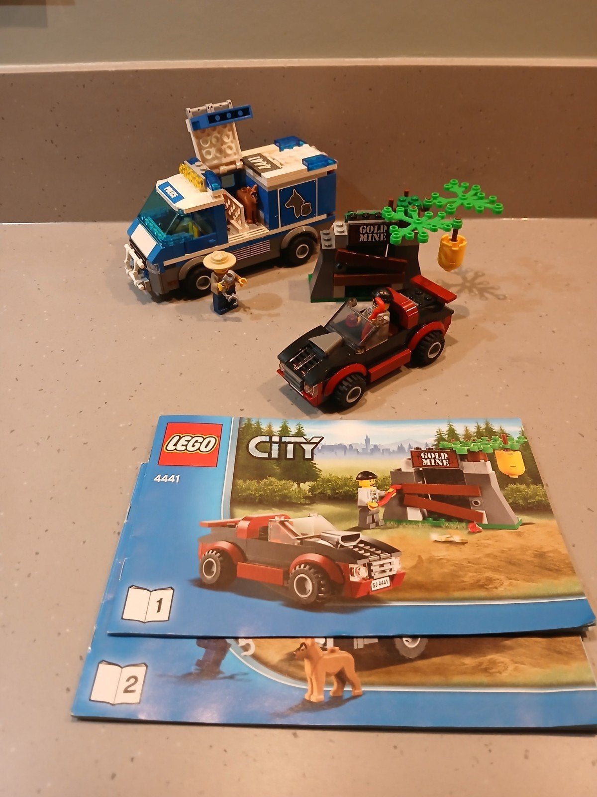 LEGO City 4441 Politie Hondenvervoer met Boef en Sportauto, Lego, Ophalen of Verzenden, Compleet, Complete set