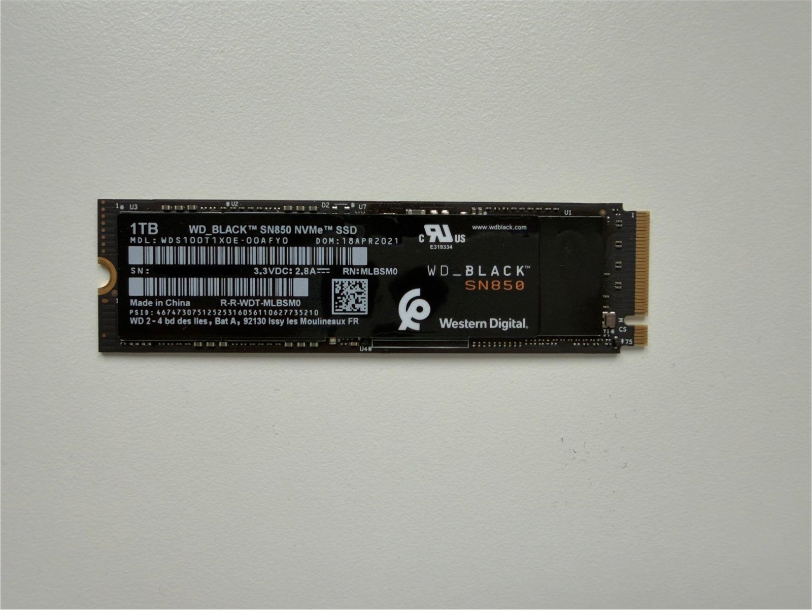 WD Black SN850 NVMe SSD 1TB