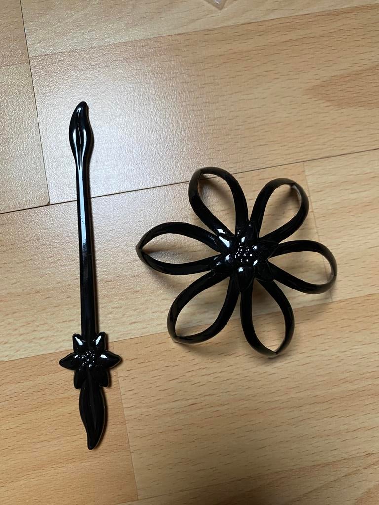 Nieuw zwarte knot houder paardrijden met pin haar, Ophalen of Verzenden, Nieuw