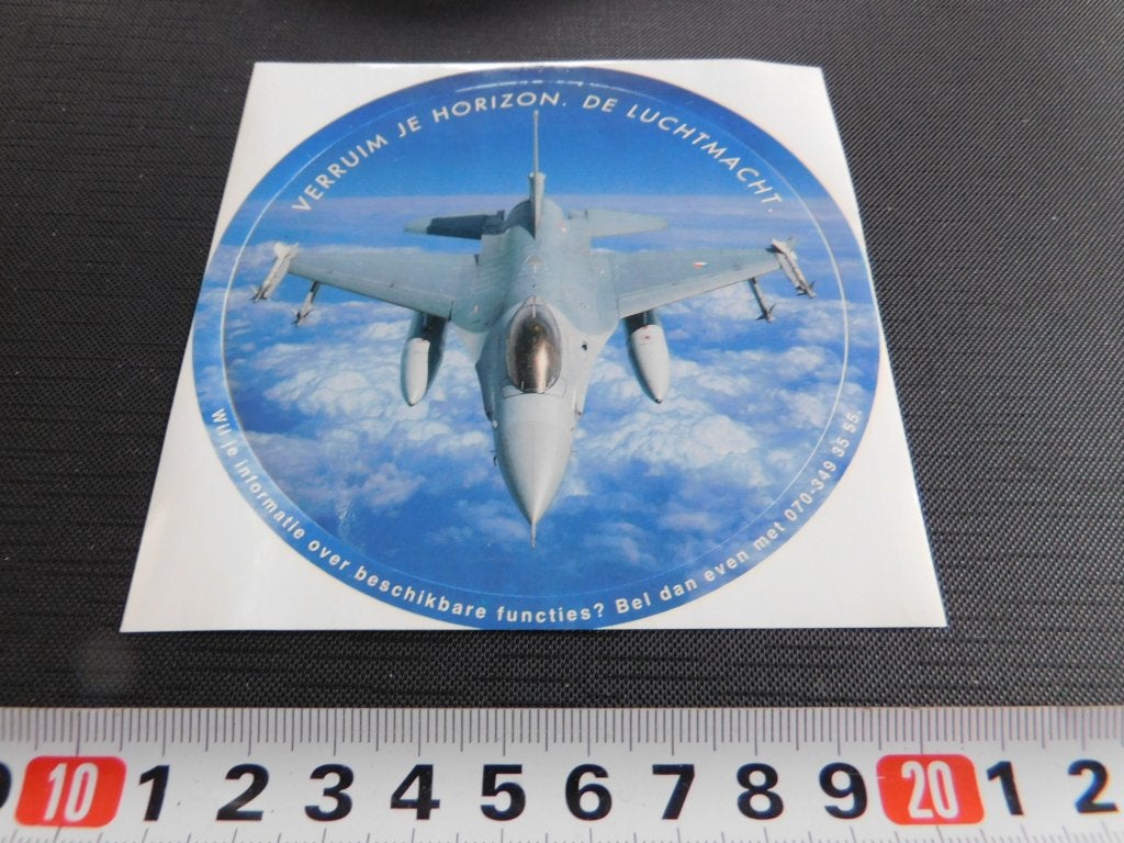 sticker Leger Luchtmacht Verruim je horizon De Luchtmacht, Verzamelen, Ophalen of Verzenden, Zo goed als nieuw