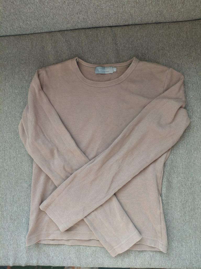 Bruin shirt lange mouw Vintage Y2K, Sutherland, Bruin, Verzenden, Maat 42/44 (L)