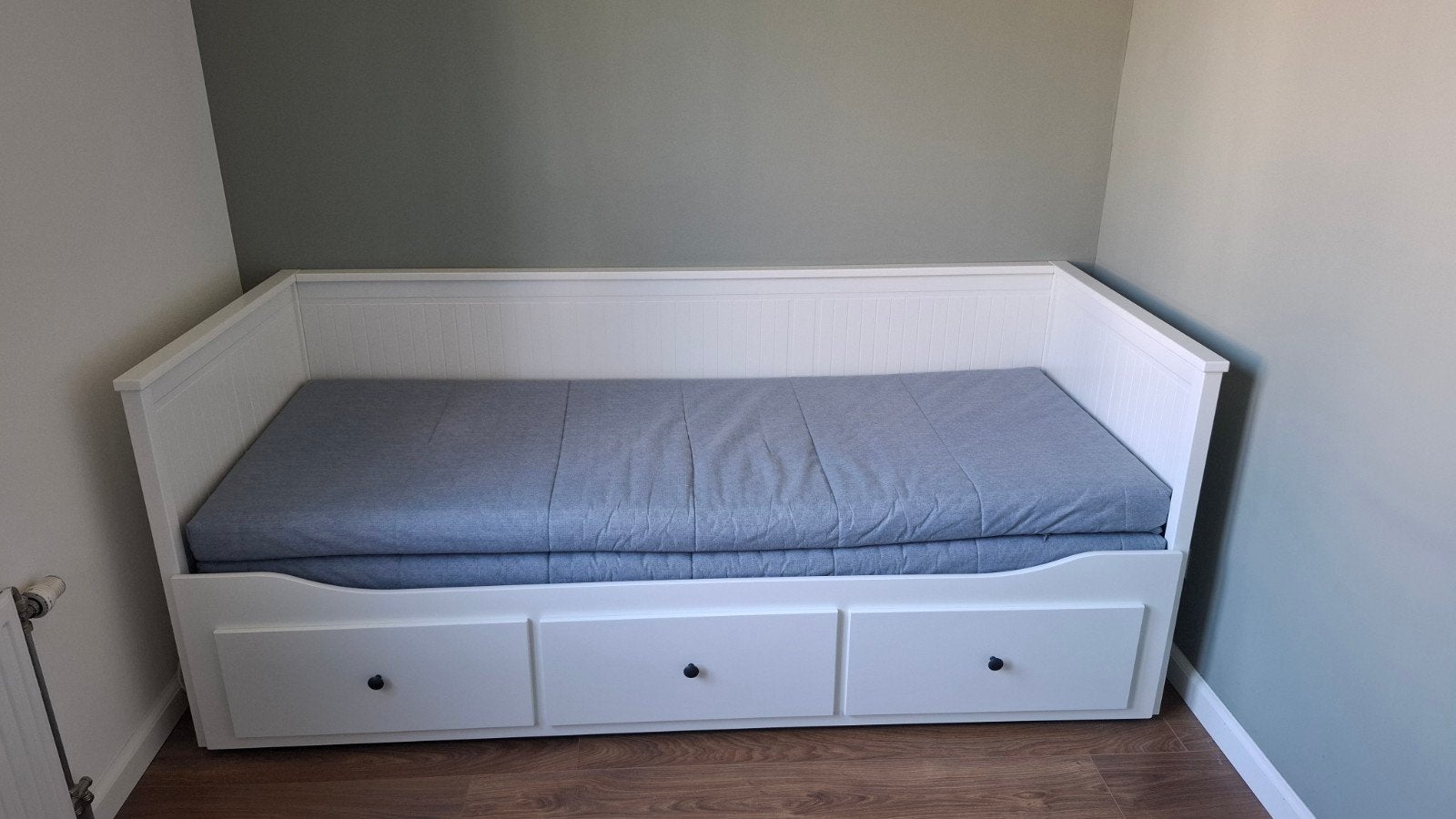 IKEA Hemnes Bedbank met 3 lades, Ophalen, Verstelbaar, Wit, Tweepersoons
