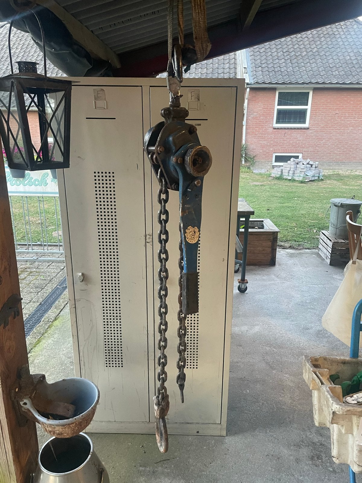 Handtakel met ketting, Doe-het-zelf en Verbouw, Lieren en Takels, Ophalen, Gebruikt, Handmatig