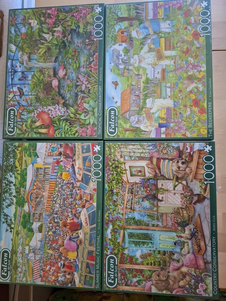 Falcon de Luxe Puzzels 1000 stukjes - 4 stuks, Ophalen of Verzenden, 500 t/m 1500 stukjes, Nieuw, Legpuzzel