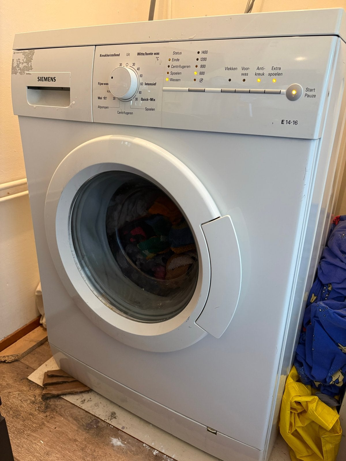 Siemens E 14-16 Voorlader Wasmachine - Goede Staat, Ophalen, Gebruikt, Voorlader, Kort programma