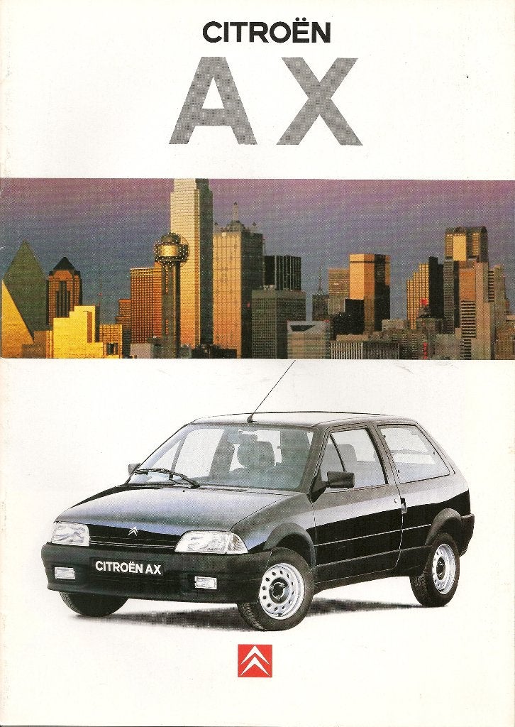 Folder Citroën AX, augustus 1994, Boeken, Ophalen of Verzenden, Nieuw, Citroën