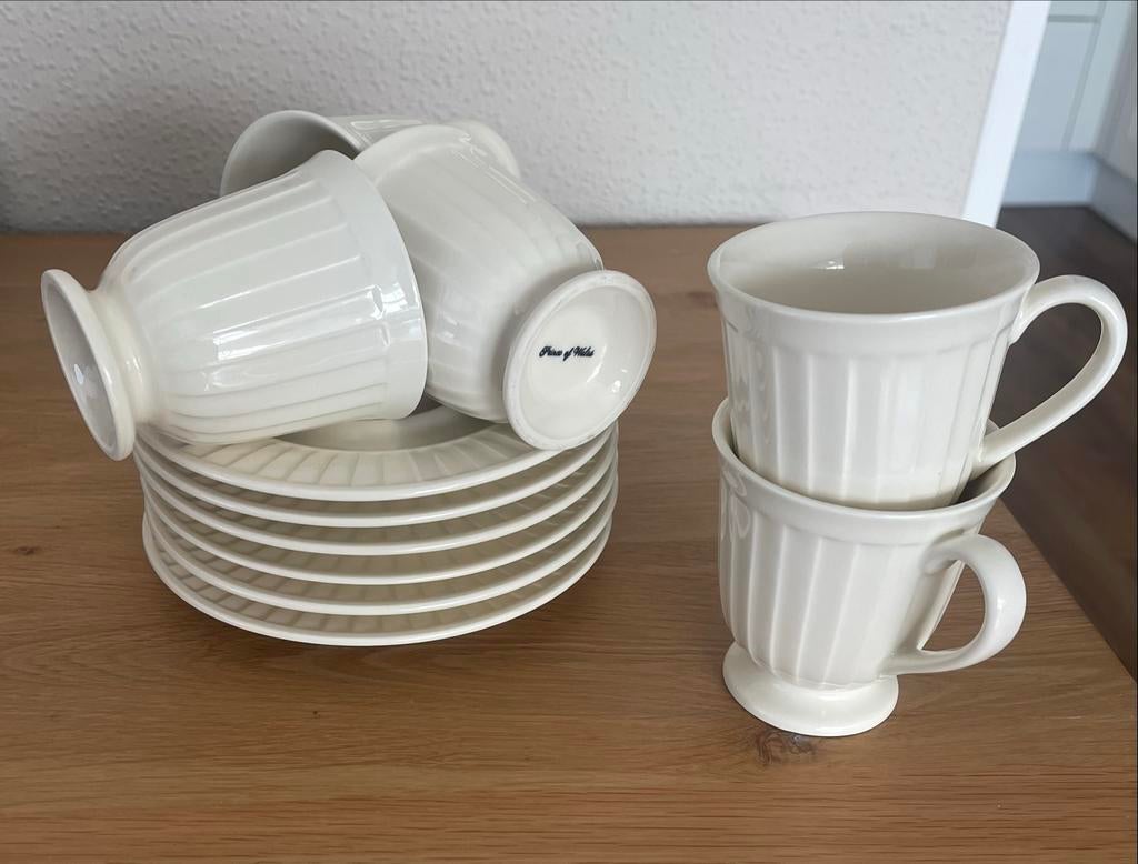 Prince of Wales Kopjes en schotels - 5 stuks, Huis en Inrichting, Keuken | Servies, Keramiek, Ophalen of Verzenden, Zo goed als nieuw