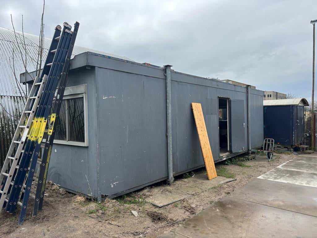 Bouwkeeet 10x3 meter, Ophalen, Gebruikt