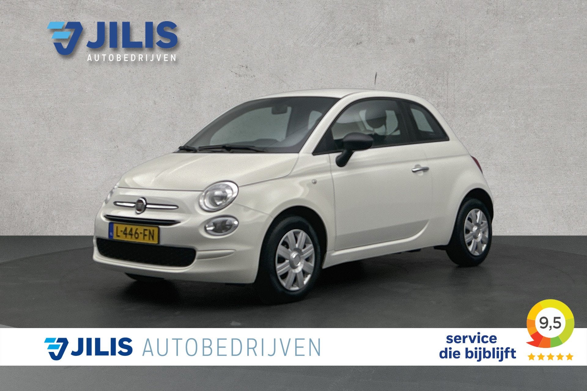 Fiat 500 1.0 Hybrid Cult | Airco | Elektrische ramen | Multi, Auto's, Stof, Met garantie (alle), 4 stoelen, Wit