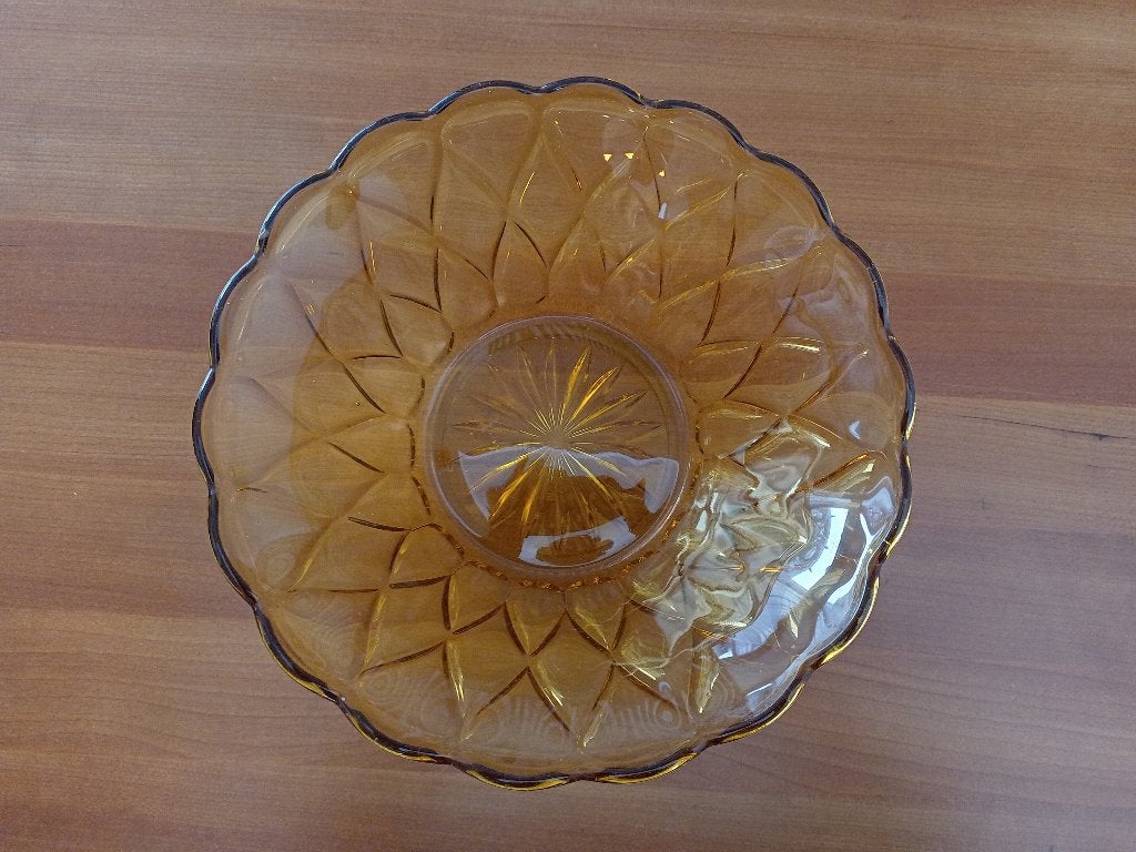 Mooie vintage retro glazen schaal, Ophalen