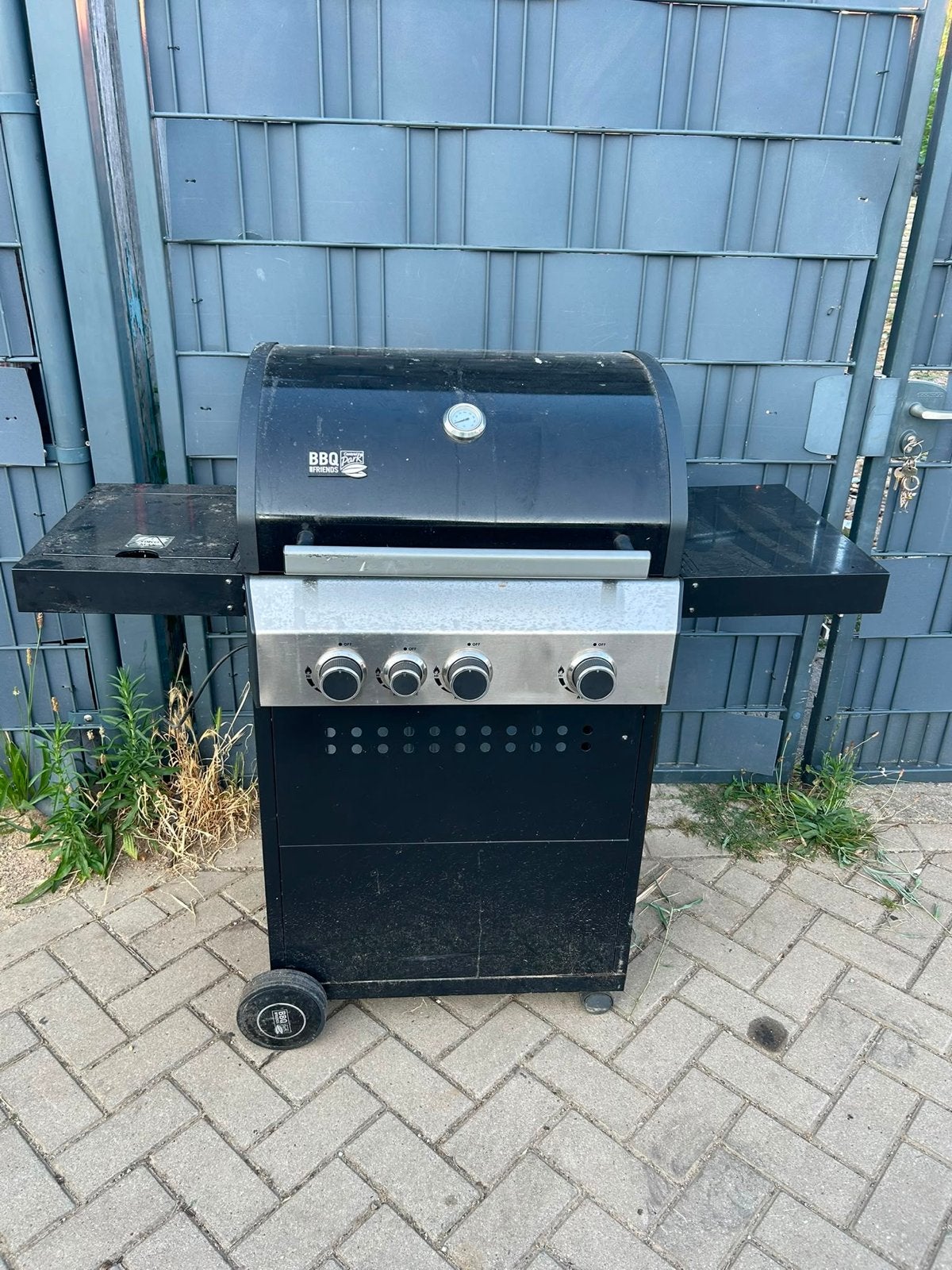 BBQ Central Park gasbarbecue met zijbrander, Ophalen of Verzenden, Gebruikt