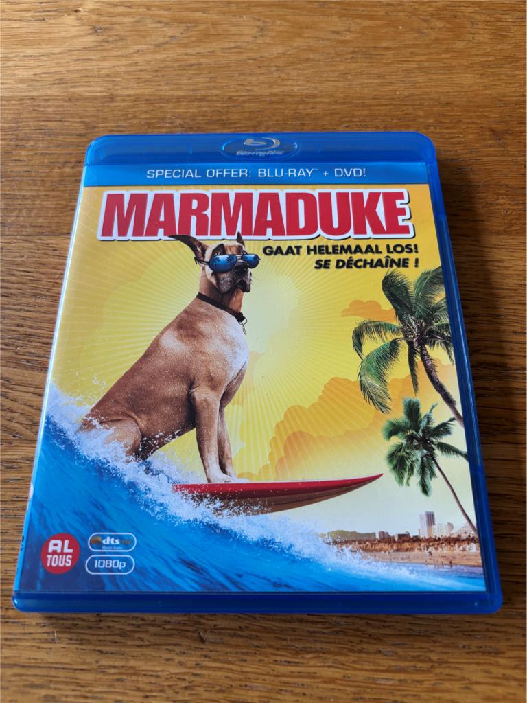 Blu-ray + Dvd Marmaduke - NL-Uitgave, Ophalen of Verzenden, Gebruikt, Kinderen en Jeugd