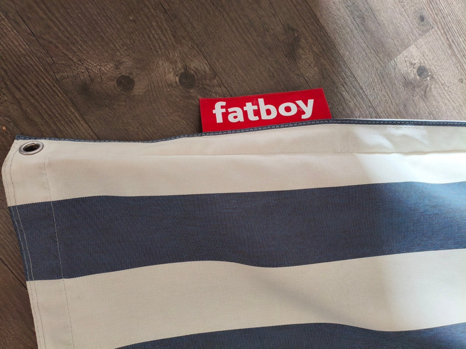 Fatboy Original Outdoor Zitzak - Stripe Ocean Blue, Ophalen, Zo goed als nieuw, Blauw