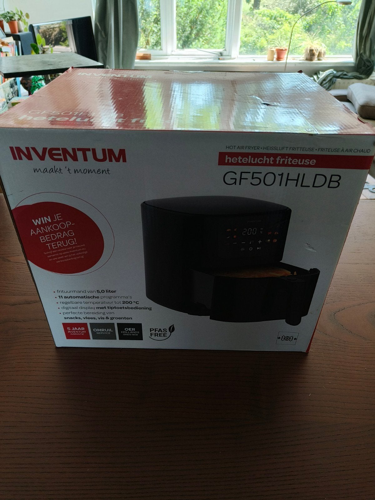 Inventum GF501HLDB Heteluchtfriteuse - Nieuw in doos, Ophalen, Nieuw, Airfryer, 1500 gram of meer