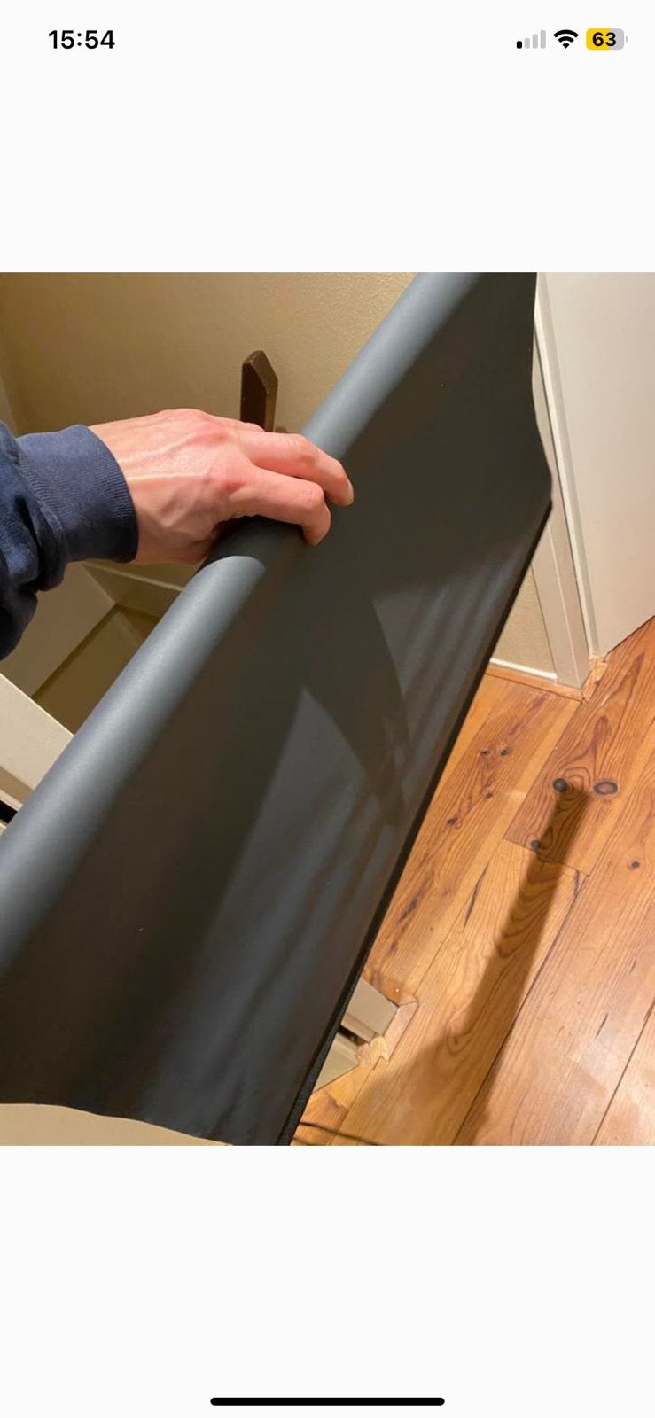 Verduisterd rolgordijn 490x1420, Ophalen, Zo goed als nieuw, Zwart