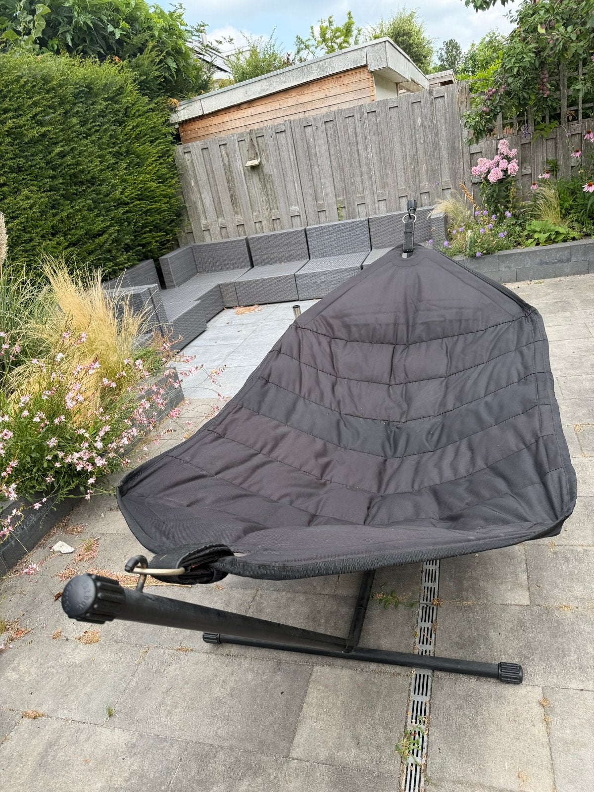 Fatboy Headdemock hangmat met standaard, Tuin en Terras, Meerpersoons, Ophalen of Verzenden, Zo goed als nieuw, Met standaard