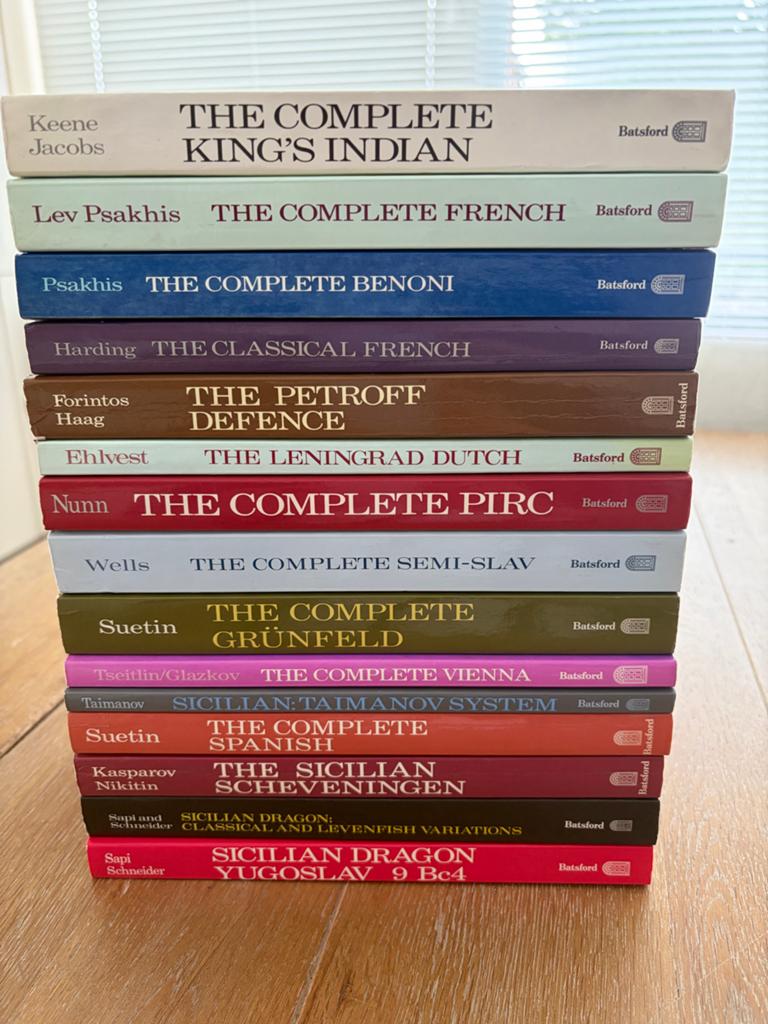 15 Batsford schaak openingsboeken - Meer dan 3.350 pagina's, Ophalen of Verzenden, Gebruikt