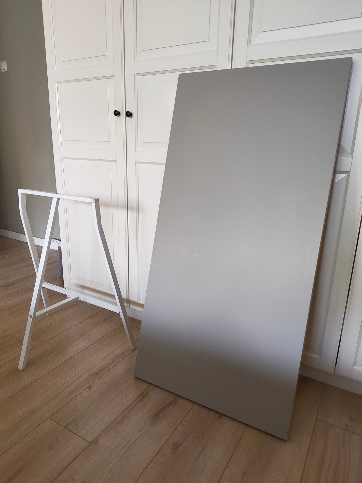 IKEA Linnmon bureaublad met Lerberg schraag, Ophalen, Gebruikt, IKEA