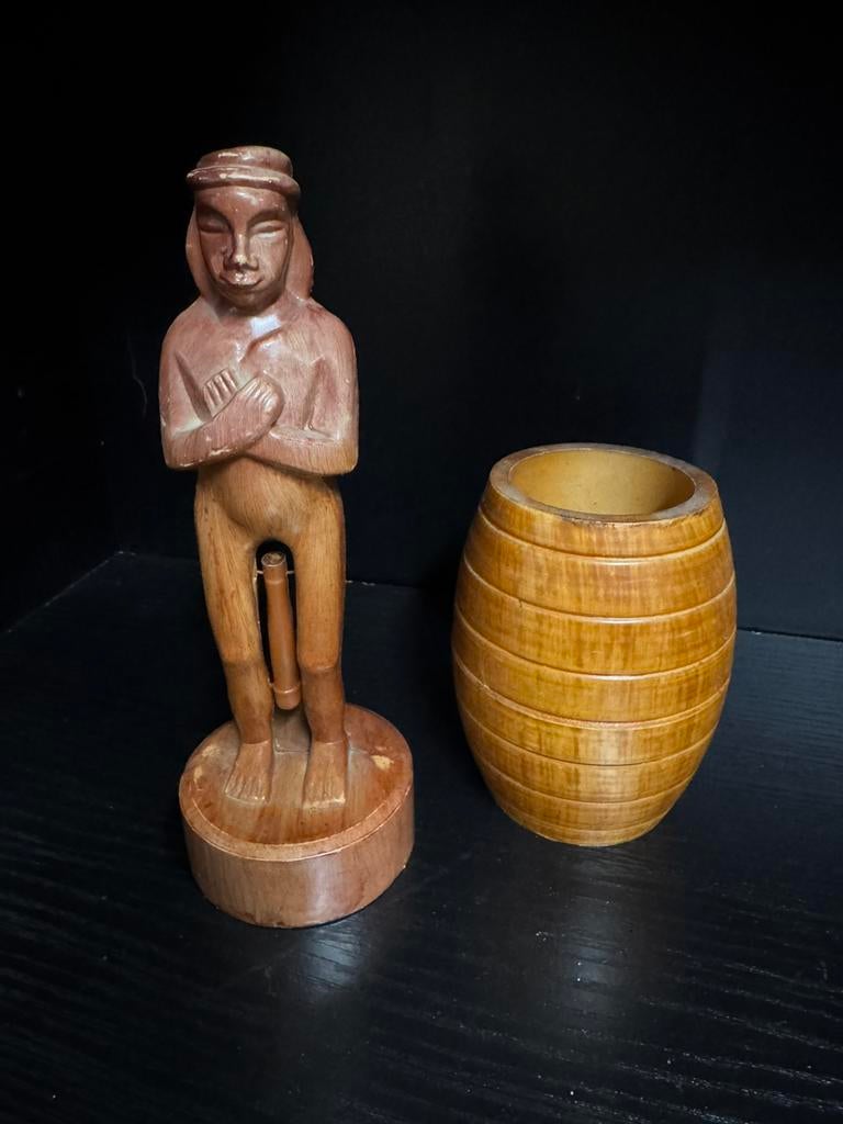 Vintage houten beeldje, Antiek en Kunst, Ophalen of Verzenden