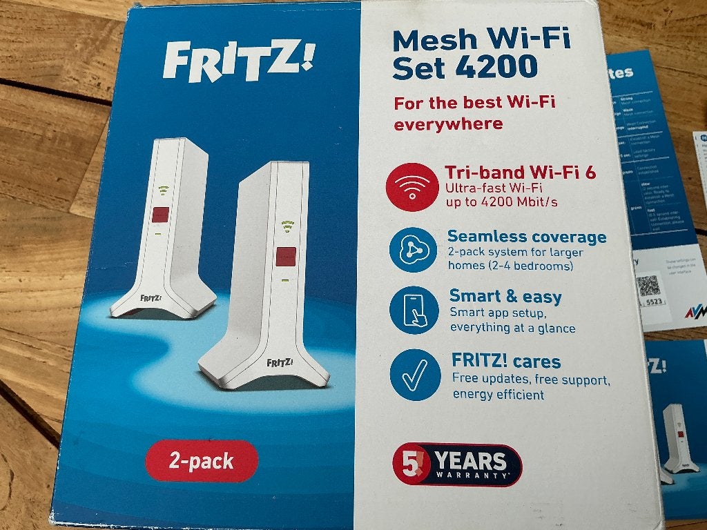 Fritz 4200 mesh wifi set 2 pack dus 2x3000AX  ., Ophalen of Verzenden, Nieuw, Fritz Repeater