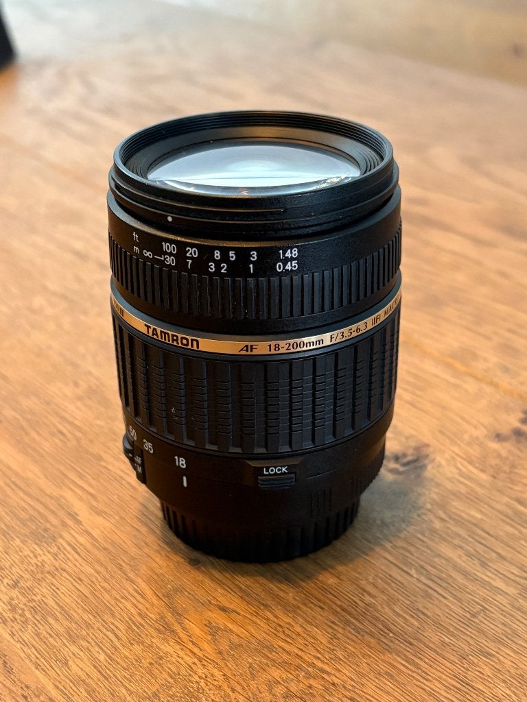 Tamron AF 18-200mm F/3.5-6.3 lens, Gebruikt, Tamron, Canon EF, Telelens