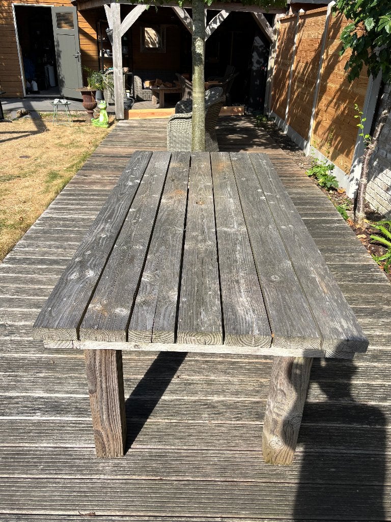 Robuuste Tuintafel Douglas 2,5 meter lang, Ophalen, Gebruikt, Rechthoekig, Hout