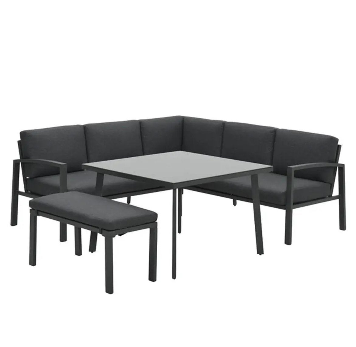 Loungeset 7 persoons dining tropea, Ophalen, Gebruikt, Aluminium, Loungeset