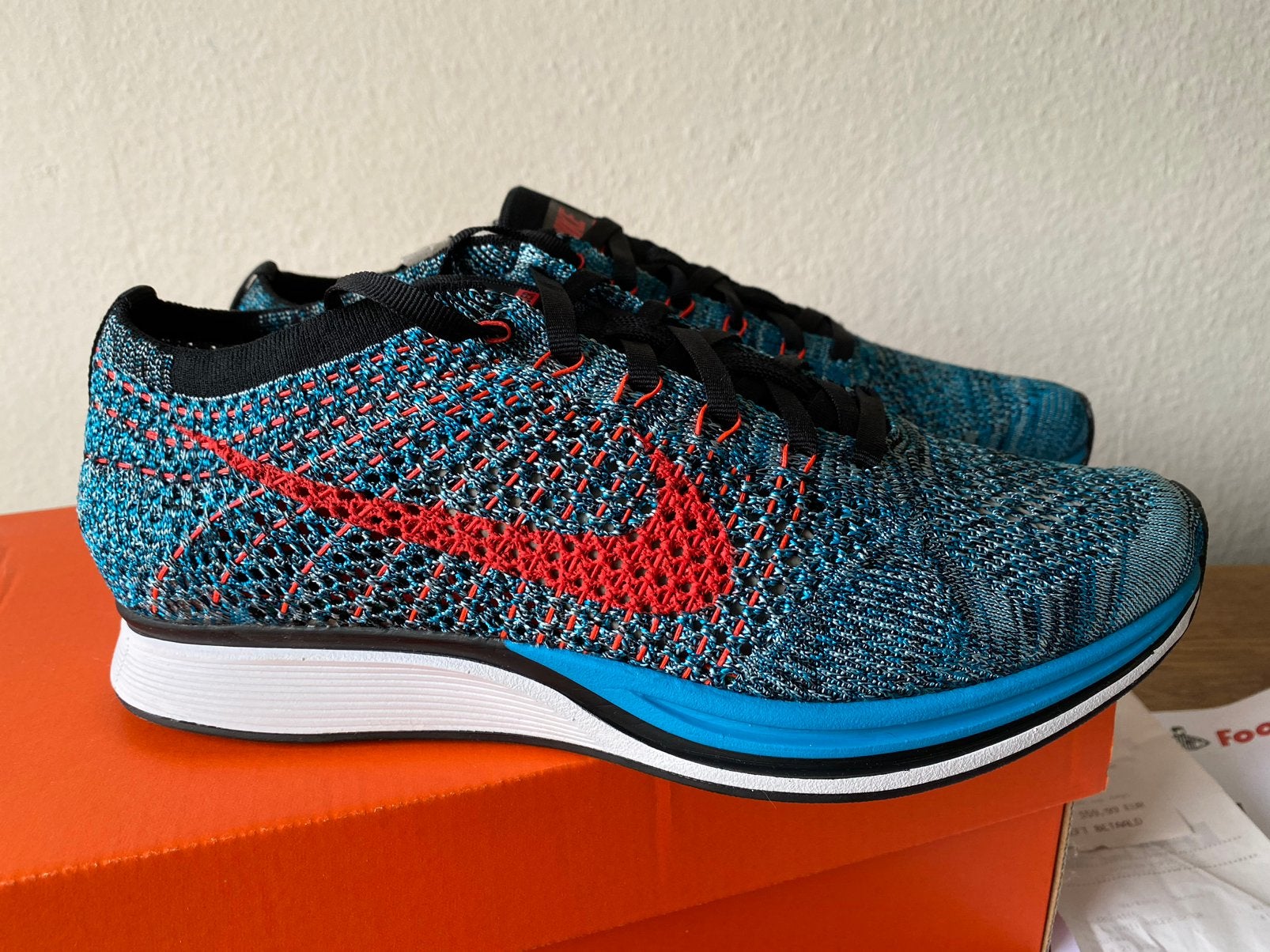 Nieuw Nike Flyknit Racer Sneakers Patta Size 40.5, Blauw, Nieuw, Ophalen of Verzenden, Sneakers of Gympen