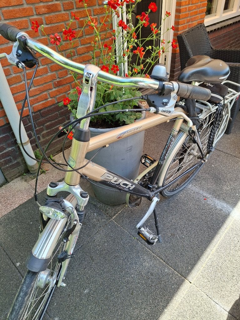dames en herenfiets te koop, Ophalen, Gebruikt, Overige merken, Versnellingen