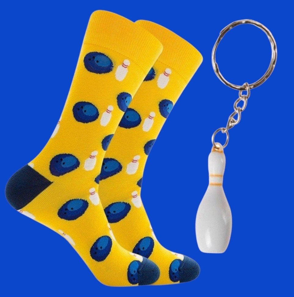 BOWLING SOKKEN + SLEUTELHANGER BOWLING KEGEL, Sport en Fitness, Bowlen, Ophalen of Verzenden, Nieuw
