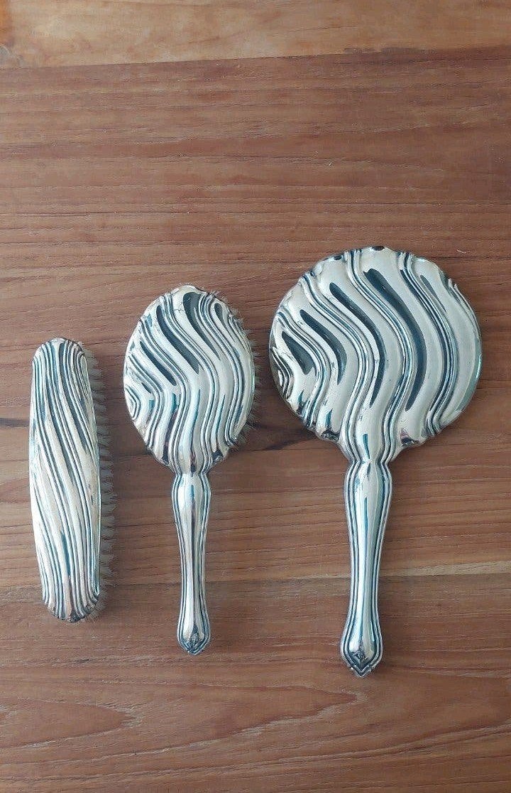 Verzilverde antieke, vintage kapset, Ophalen of Verzenden