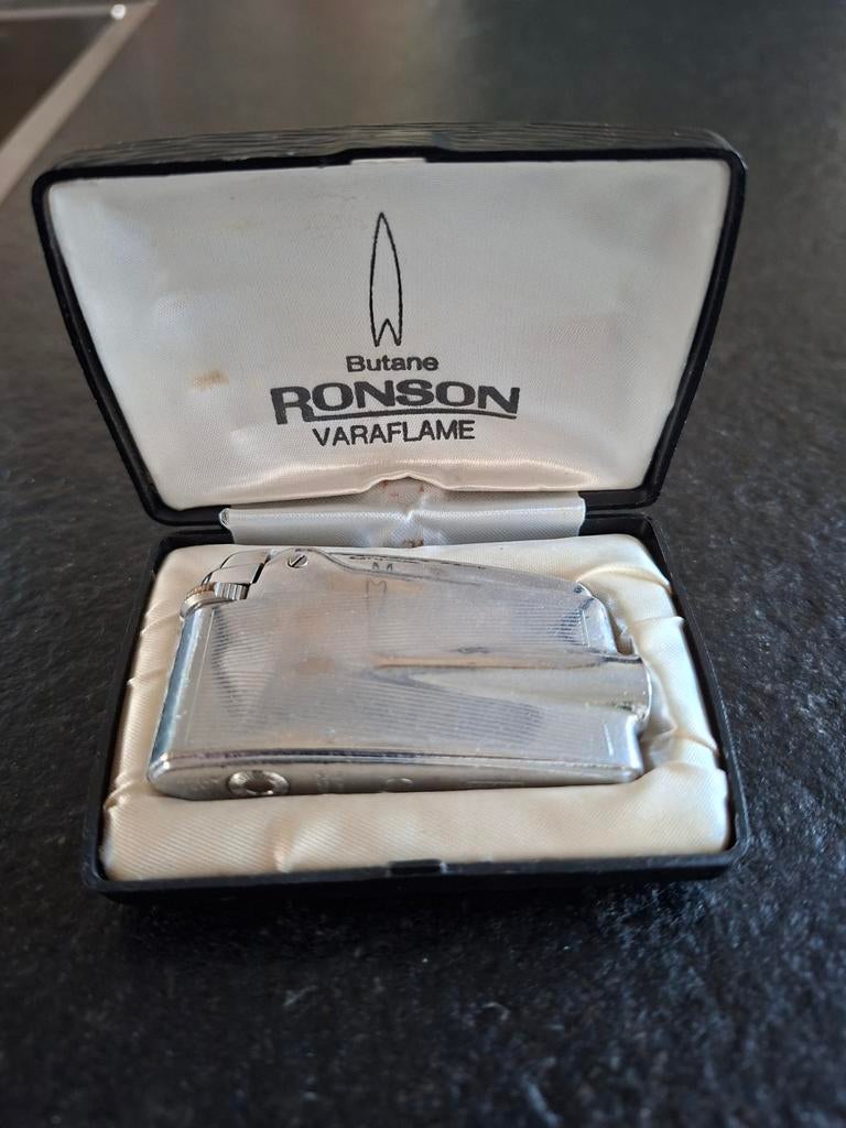 Vintage Ronson Varaflame aansteker in originele doos, Verzamelen, Ophalen of Verzenden, Gebruikt, Aansteker