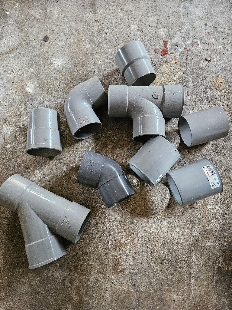 hemelwaterafvoer hulpstukken, Doe-het-zelf en Verbouw, Buizen en Afvoer, Bochten, Pvc, 60 tot 80 mm, Nieuw