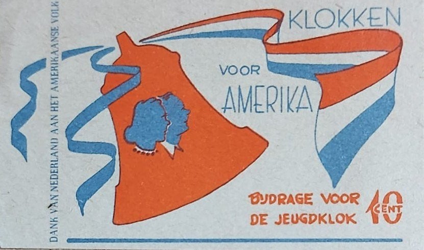 Klokken voor Amerika Bedankje Nederland Marshallhulp 1951, Verzamelen, Militaria | Tweede Wereldoorlog, Verzenden, Overige soorten