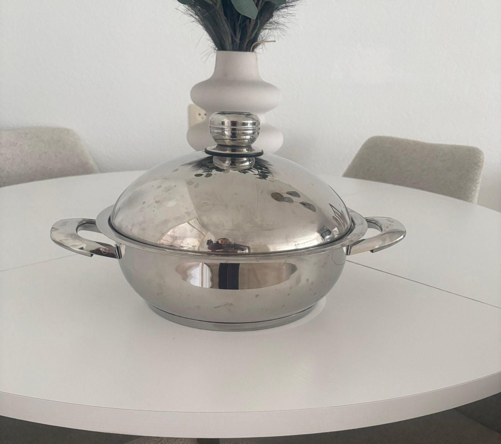 Simtronic Braadpan 28 cm – Zo goed als nieuw, Ophalen of Verzenden, Zo goed als nieuw, Gietijzer