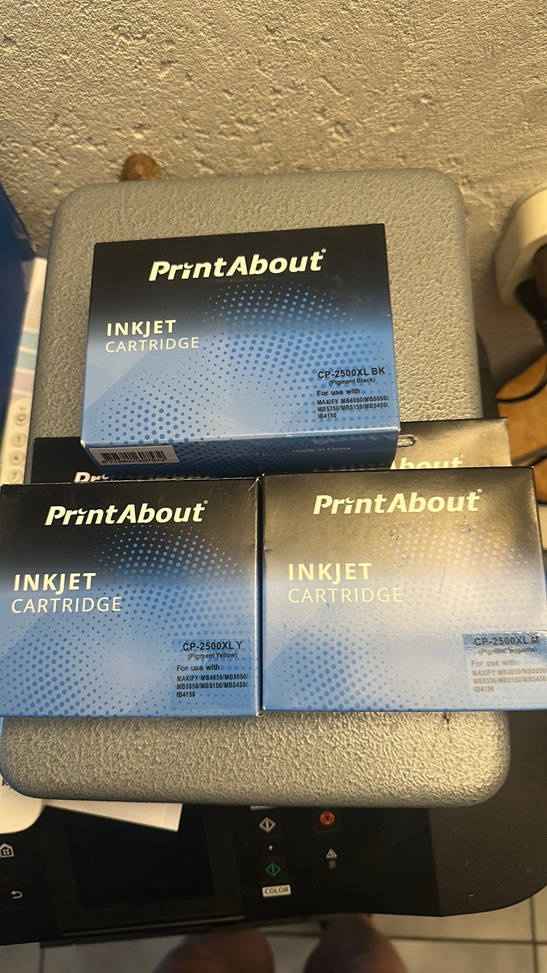 Inkt patronen print about cp 2500 BK /Y/ M, Ophalen of Verzenden, Nieuw, Cartridge, Canon (compatibel)