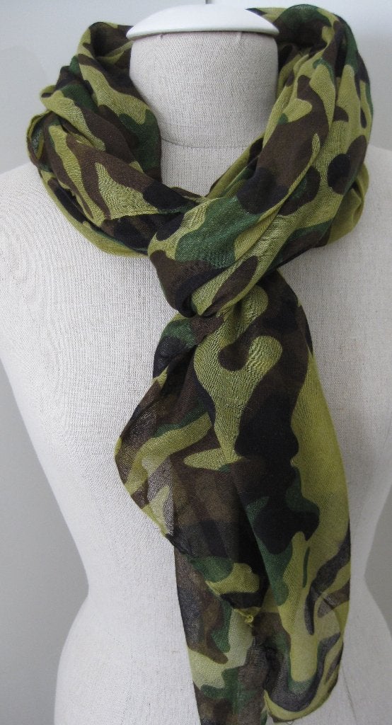 Sjaal / Pareo / Omslagdoek / Camouflagekleuren 180 x 100 cm, Ophalen of Verzenden