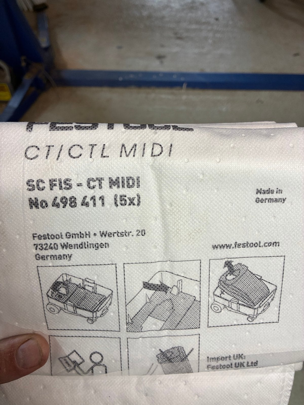 Festool CT/CTL MIDI filterzakken (5x), Ophalen of Verzenden, Nieuw